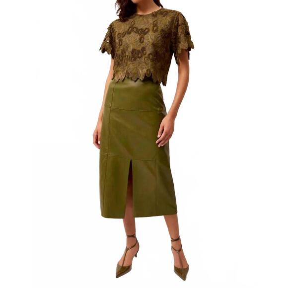 NEW MARIE OLIVER elliott skirt in green